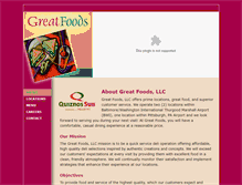 Tablet Screenshot of greatfoodsllc.com